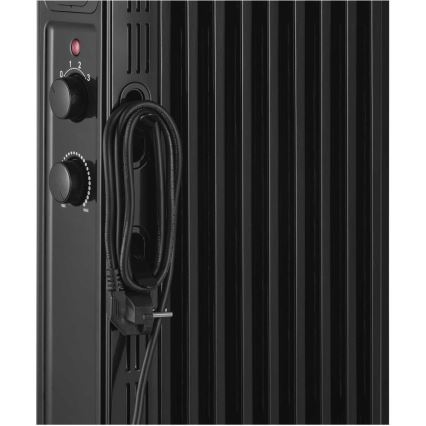 Sencor - Масляный радиатор с 9 секциями, 800/1200/2000 Вт, 230 В, чёрный