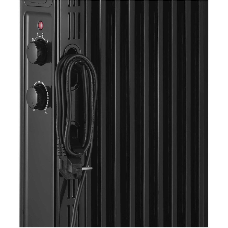 Sencor - Масляный радиатор с 9 секциями, 800/1200/2000 Вт, 230 В, чёрный