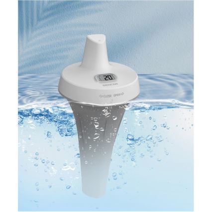 Sencor - Метеостанція з бездротовим плаваючим сенсором для басейну 2xAA + 2xAA IPX7