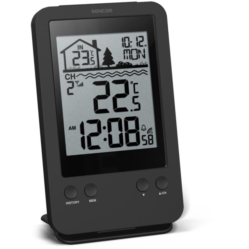 Sencor - Метеостанція з бездротовим плаваючим сенсором для басейну 2xAA + 2xAA IPX7