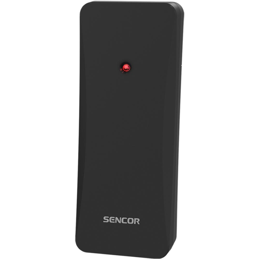 Sencor - Метеостанція з кольоровим LCD-дисплеєм, живлення 3xAAA + 2xAA, чорна