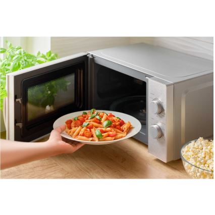 Sencor - Микроволновая печь с грилем 700 Вт/1000 Вт/230 В 20 л матовый хром