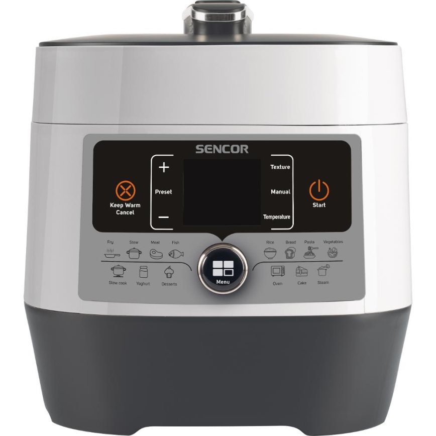 Sencor - Многофункциональная электрическая скороварка 5,5 л 1000W/230V белый/черный