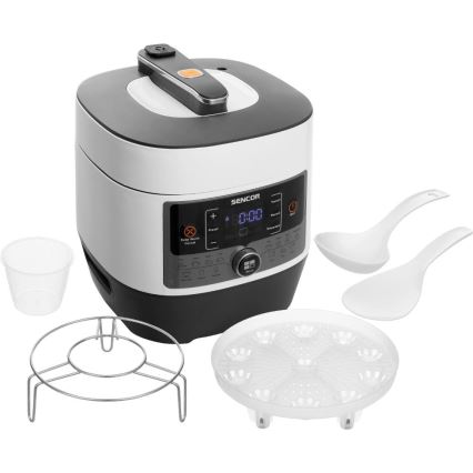 Sencor - Многофункциональная электрическая скороварка 5,5 л 1000W/230V белый/черный