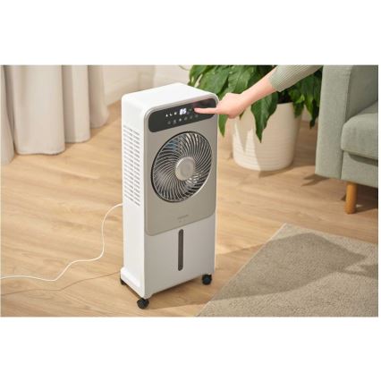 Sencor - Мобільний повітряний охолоджувач 28 Вт/230 В сірий + пульт дистанційного керування