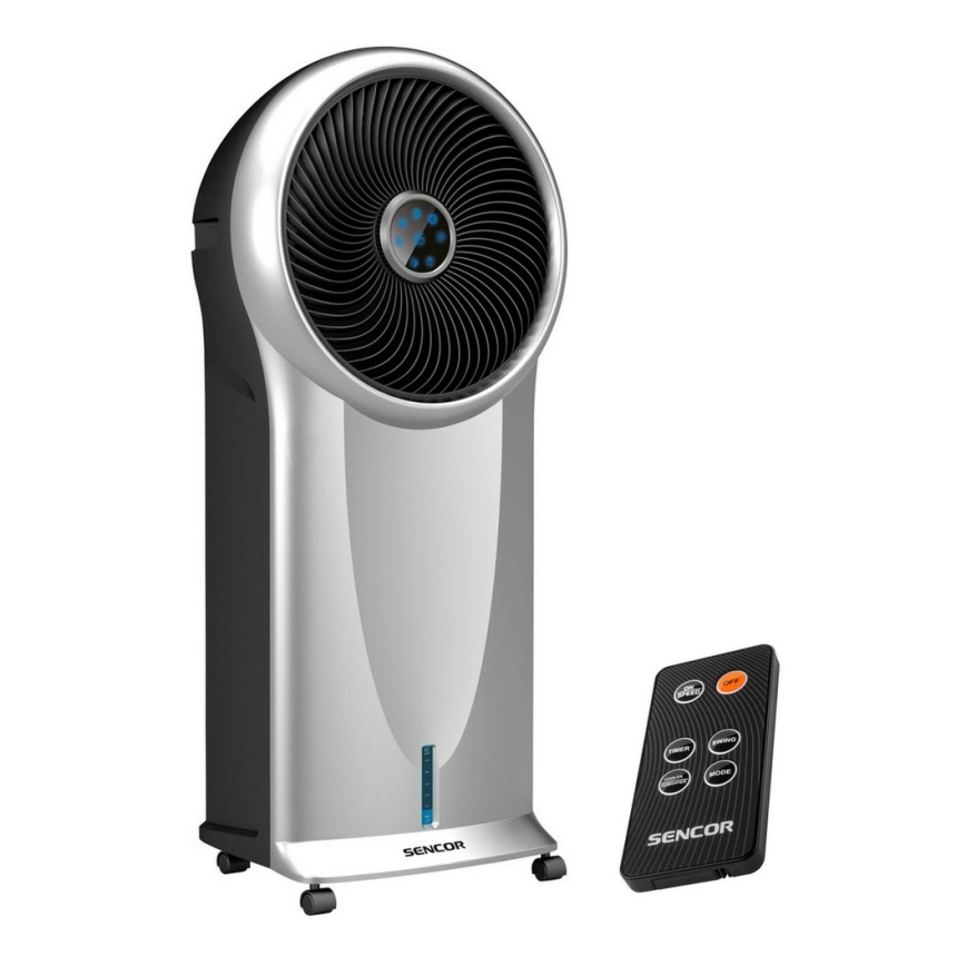 Sencor - Мобильный охладитель воздуха 3в1 110W/230V серебряный/черный + дистанционное управление