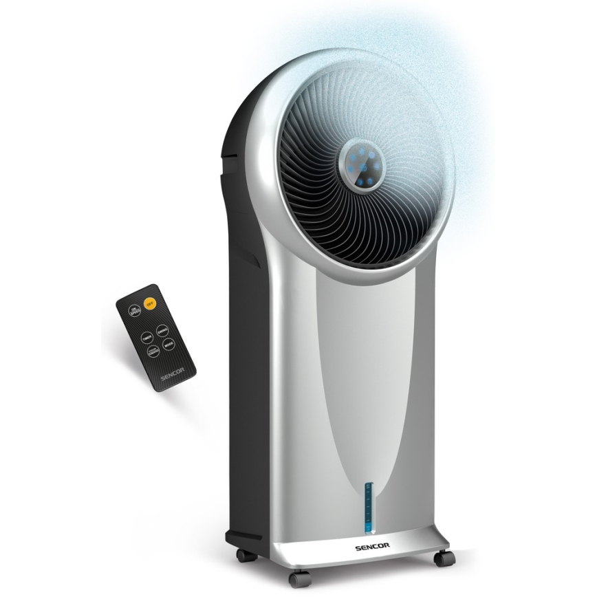 Sencor - Мобильный охладитель воздуха 3в1 110W/230V серебряный/черный + дистанционное управление