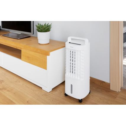 Sencor - Мобильный охладитель воздуха со светодиодным дисплеем 3в1 45W/230V белый + дистанционное управление