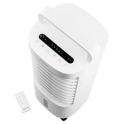 Sencor - Мобильный охладитель воздуха со светодиодным дисплеем 3в1 45W/230V белый + дистанционное управление