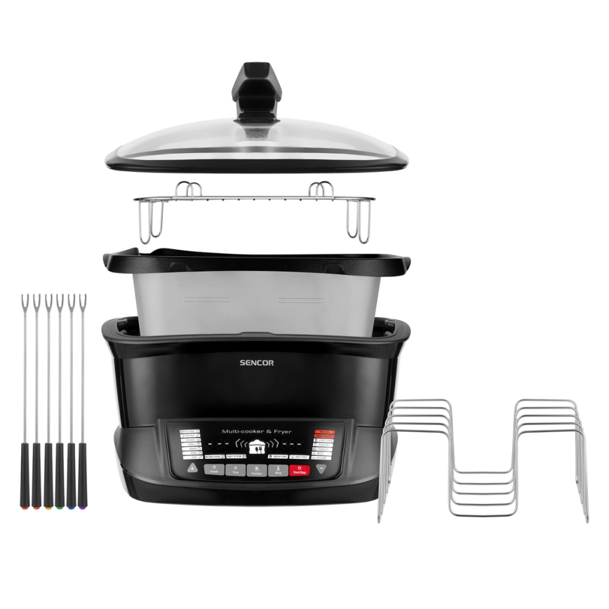 Sencor - Мультиварка-фритюрница с аксессуарами 1800W/230V 18 режимов 4,8 л