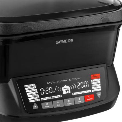 Sencor - Мультиварка-фритюрница с аксессуарами 1800W/230V 18 режимов 4,8 л