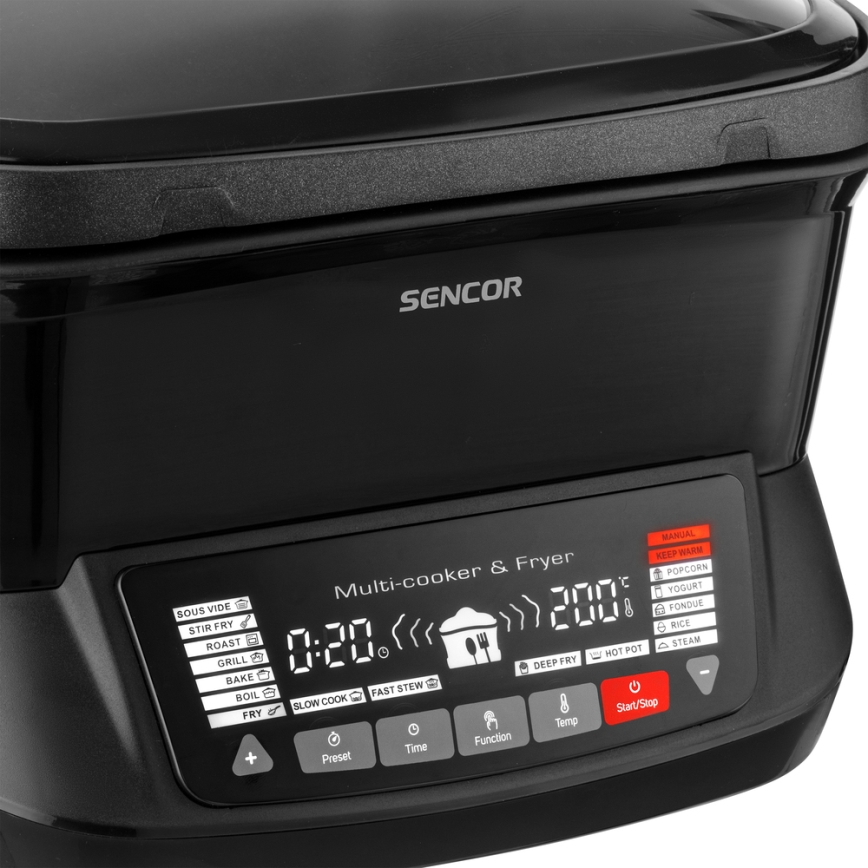 Sencor - Мультиварка-фритюрница с аксессуарами 1800W/230V 18 режимов 4,8 л