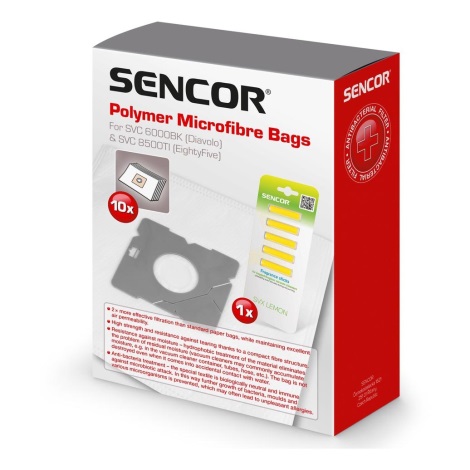 Sencor - НАБОР 10x Мешок для пылесоса + 5x ароматизатор для пылесоса