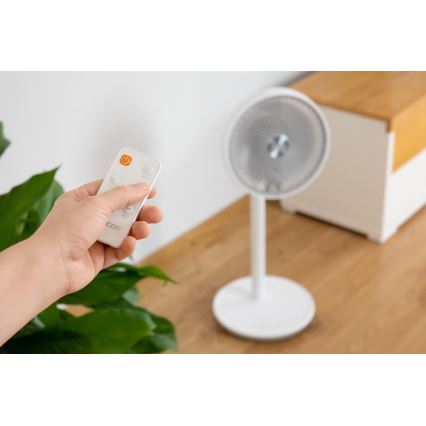 Sencor - Напольный вентилятор 3D UltraSilent 26W/230V белый + дистанционное управление