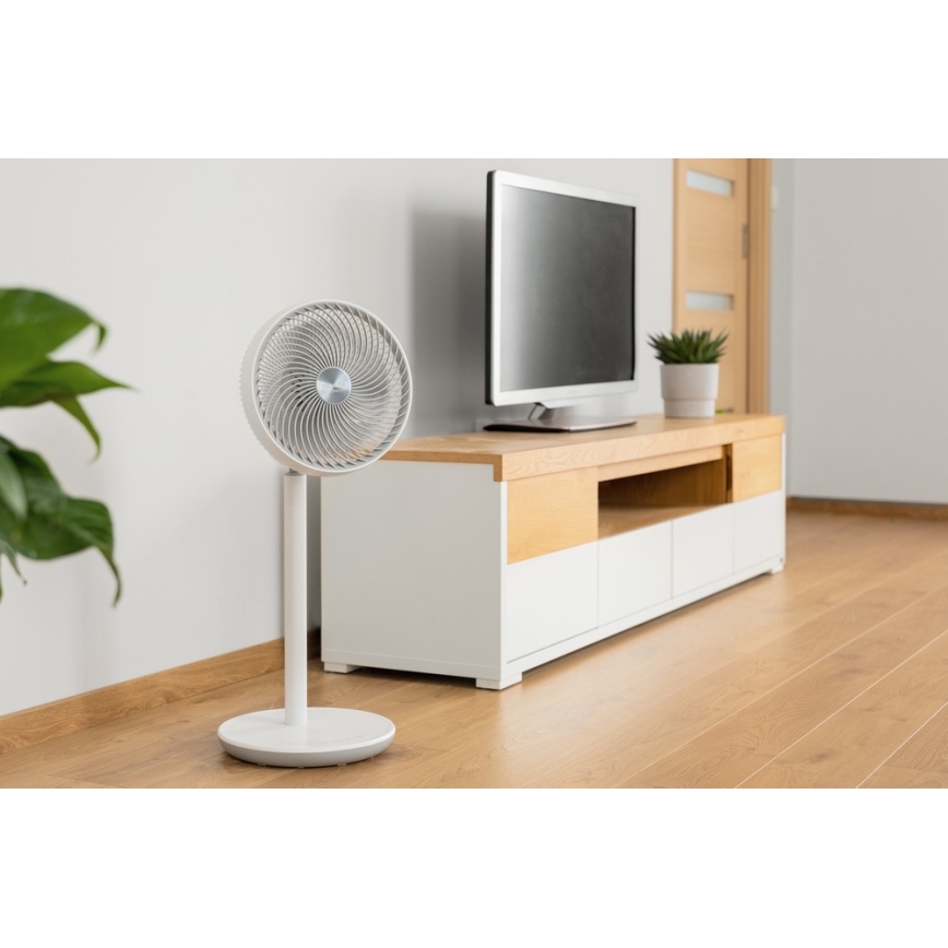 Sencor - Напольный вентилятор 3D UltraSilent 26W/230V белый + дистанционное управление
