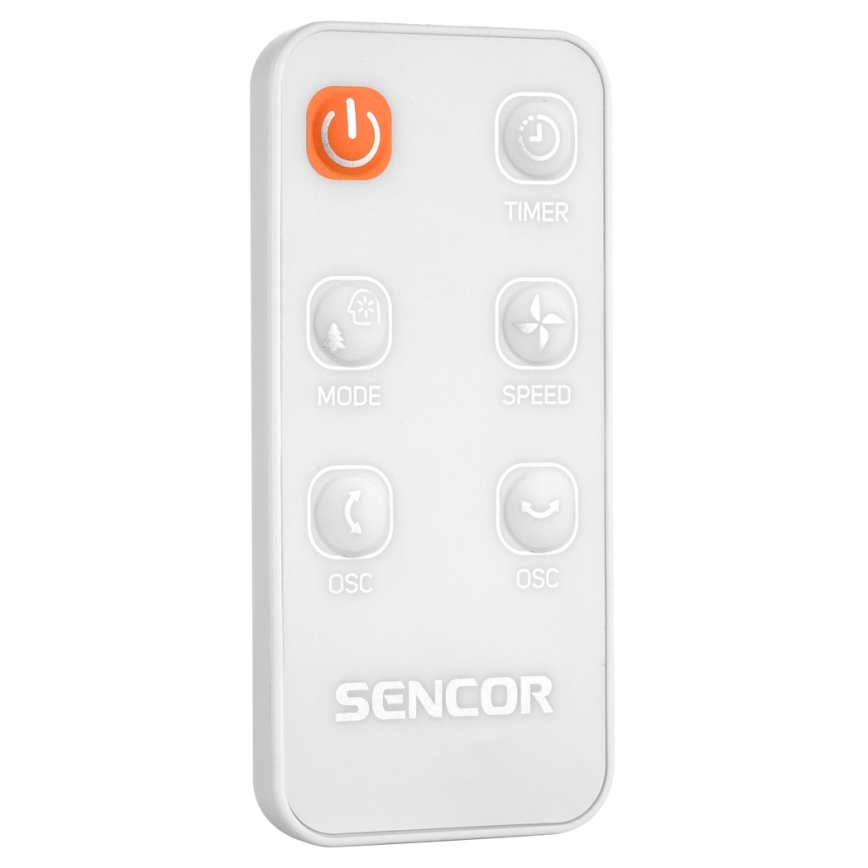 Sencor - Напольный вентилятор 3D UltraSilent 26W/230V белый + дистанционное управление