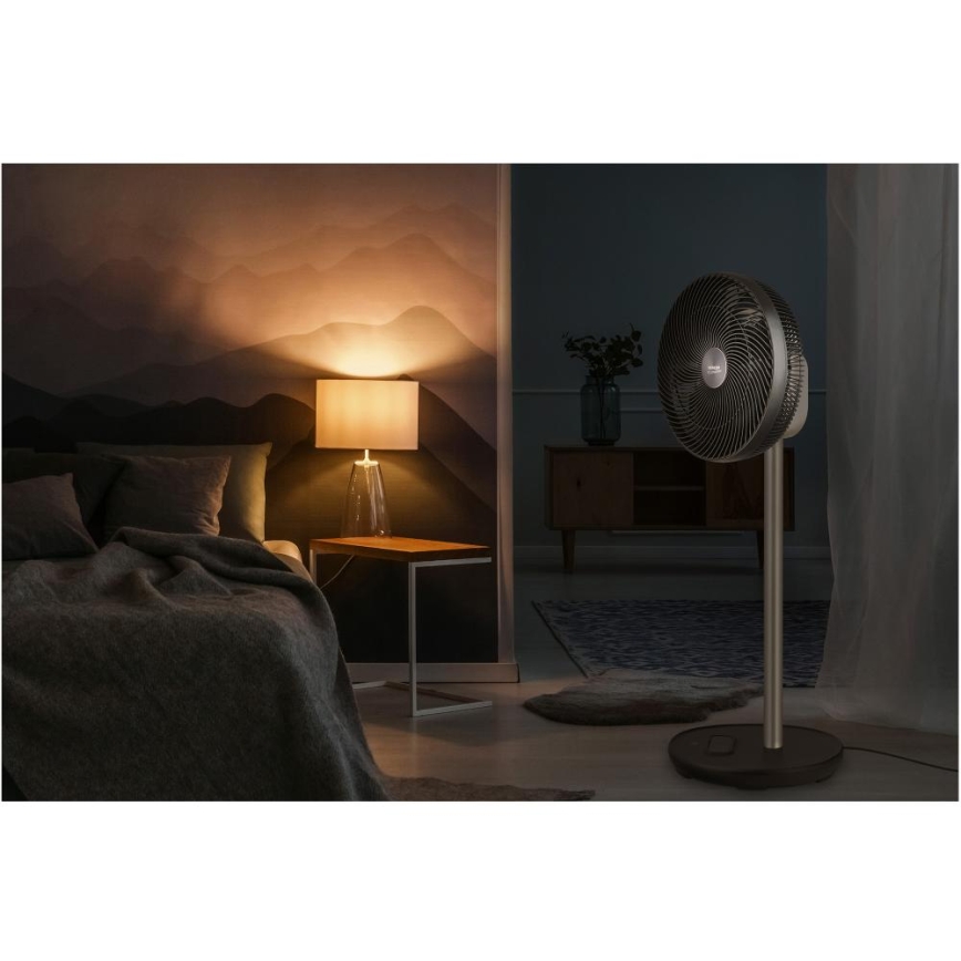 Sencor - напольный вентилятор 3D UltraSilent 26 Вт/230 В Wi-Fi, черный + пульт дистанционного управления
