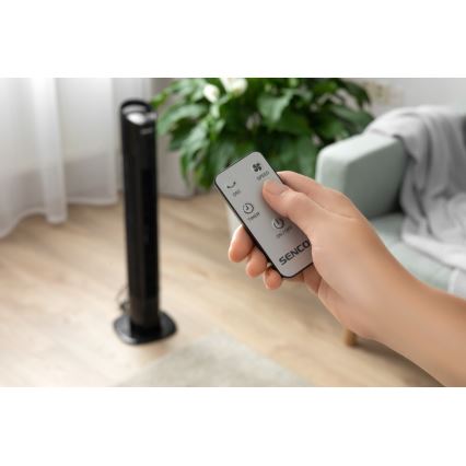 Sencor - Напольный вентилятор 50W/230V черный + дистанционное управление