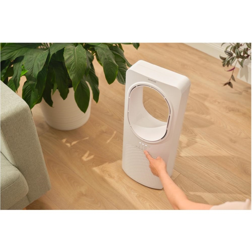Sencor - Напольный вентилятор без лопастей 50W/230V белый + дистанционное управление