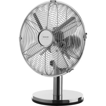 Sencor - Настольный вентилятор 30W/230V блестящий хром