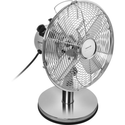 Sencor - Настольный вентилятор 30W/230V блестящий хром