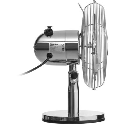 Sencor - Настольный вентилятор 30W/230V блестящий хром