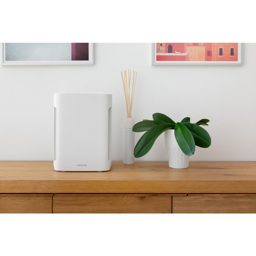 Sencor - Очищувач повітря 60 Вт/230 В білий