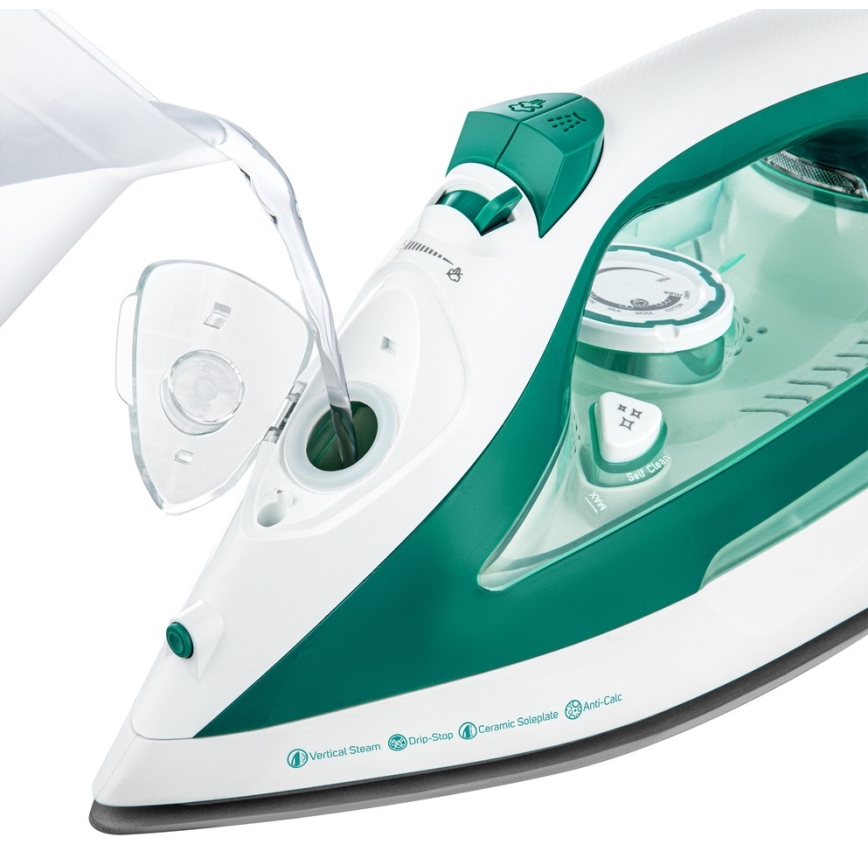Sencor - Парова праска 2600W/230V бірюзовий/білий