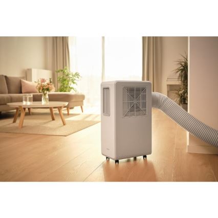 Sencor - Переносний кондиціонер 4 в 1 200 Вт/230 В 1800 BTU білий + пульт дистанційного керування