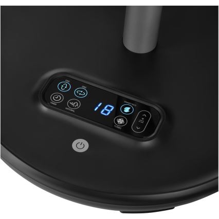 Sencor - Підлоговий вентилятор 3D UltraSilent 26W/230V Wi-Fi чорний + пульт дистанційного керування