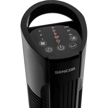 Sencor - Підлоговий вентилятор 50W/230V чорний + дистанційне керування