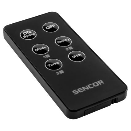 Sencor - Підлоговий вентилятор UltraThin 90W/230V чорний + дистанційне керування