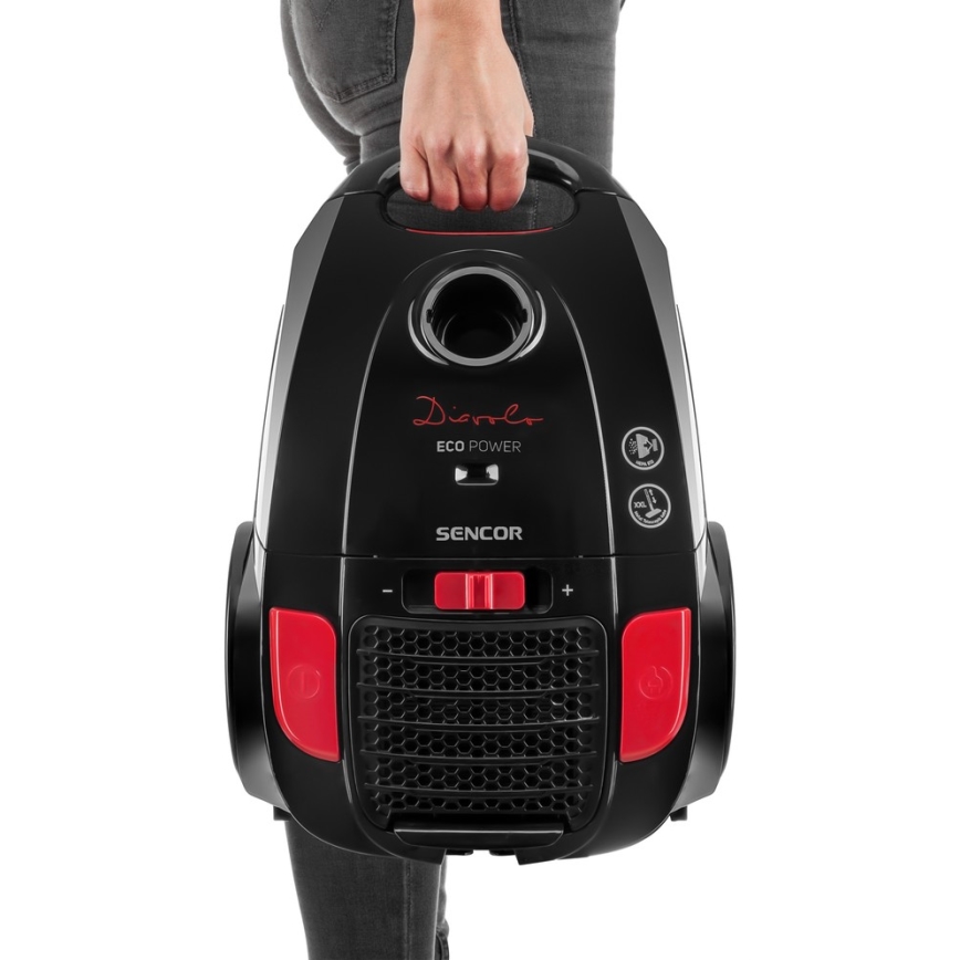 Sencor - Пилосос з мішком 3 л 700W/230V чорний/червоний