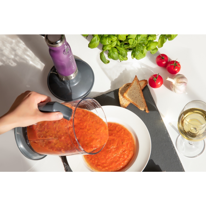 Sencor - Погружной блендер 4в1 1200W/230V нержавеющая сталь/фиолетовый