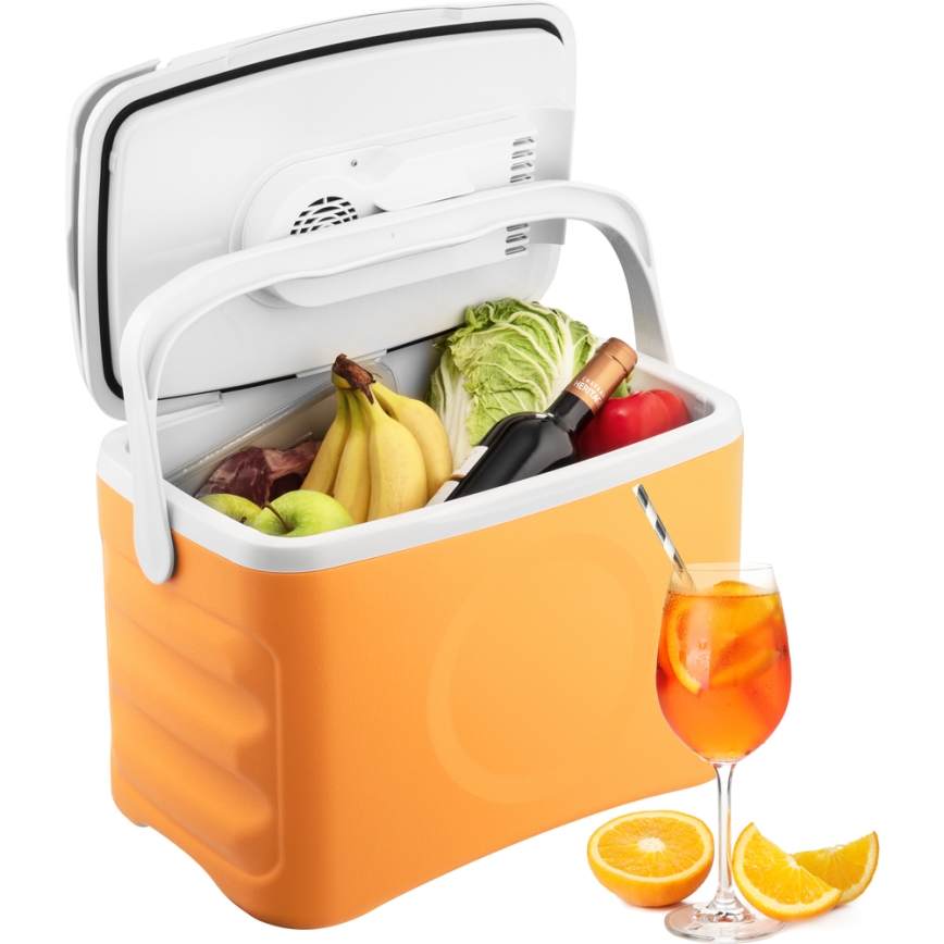 Sencor - Портативний автохолодильник 22 л 45W/12V помаранчевий/білий