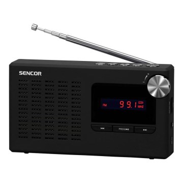 Sencor - Портативний PLL FM радіоприймач 5 Вт 800 мАг 3,7 В USB та MicroSD
