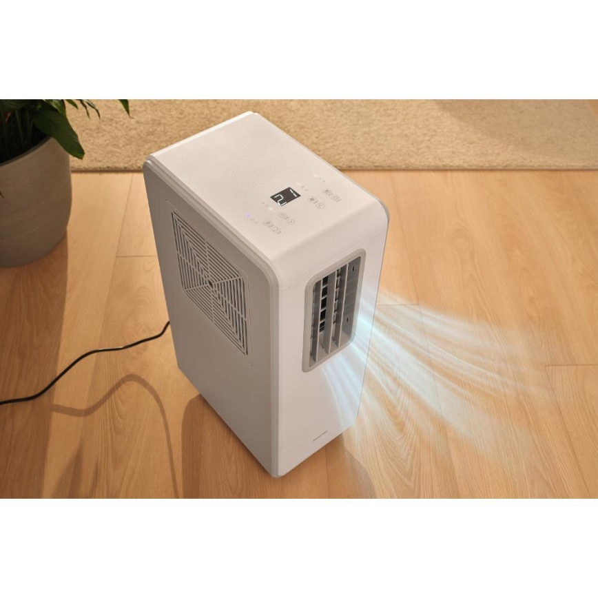 Sencor - Портативный кондиционер 4 в 1 200 Вт/230 В 1800 BTU белый + пульт дистанционного управления