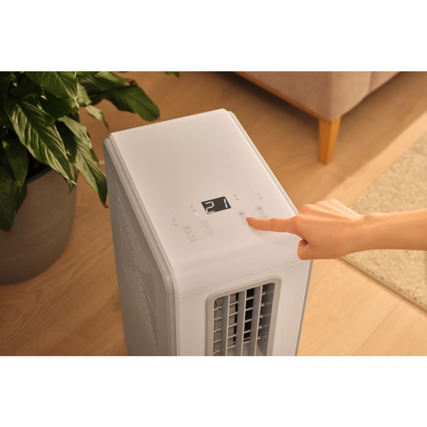 Sencor - Портативный кондиционер 4 в 1 200 Вт/230 В 1800 BTU белый + пульт дистанционного управления