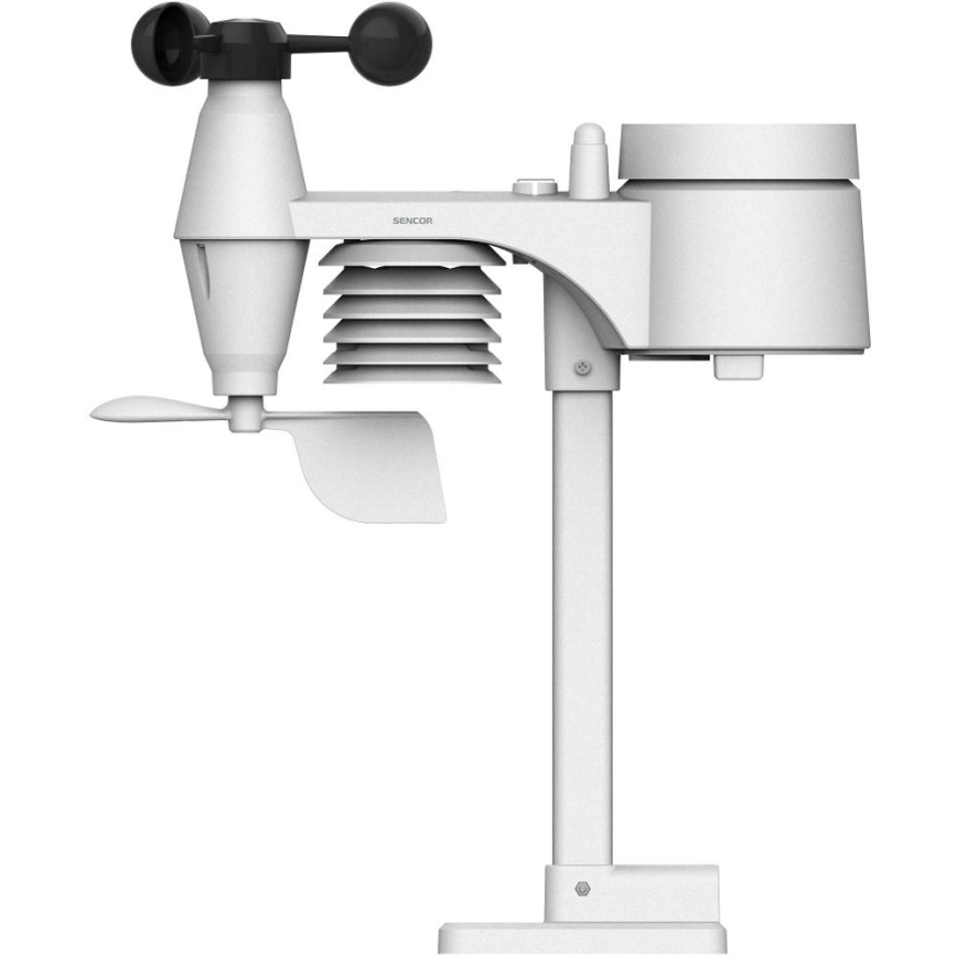 Sencor - Професійна метеостанція з кольоровим LCD-дисплеєм та будильником 5V/3xAAA + 3xAA