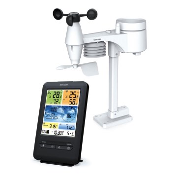 Sencor - Професійна метеостанція з кольоровим LCD-дисплеєм 1xCR2032 + 3xAA Wi-Fi