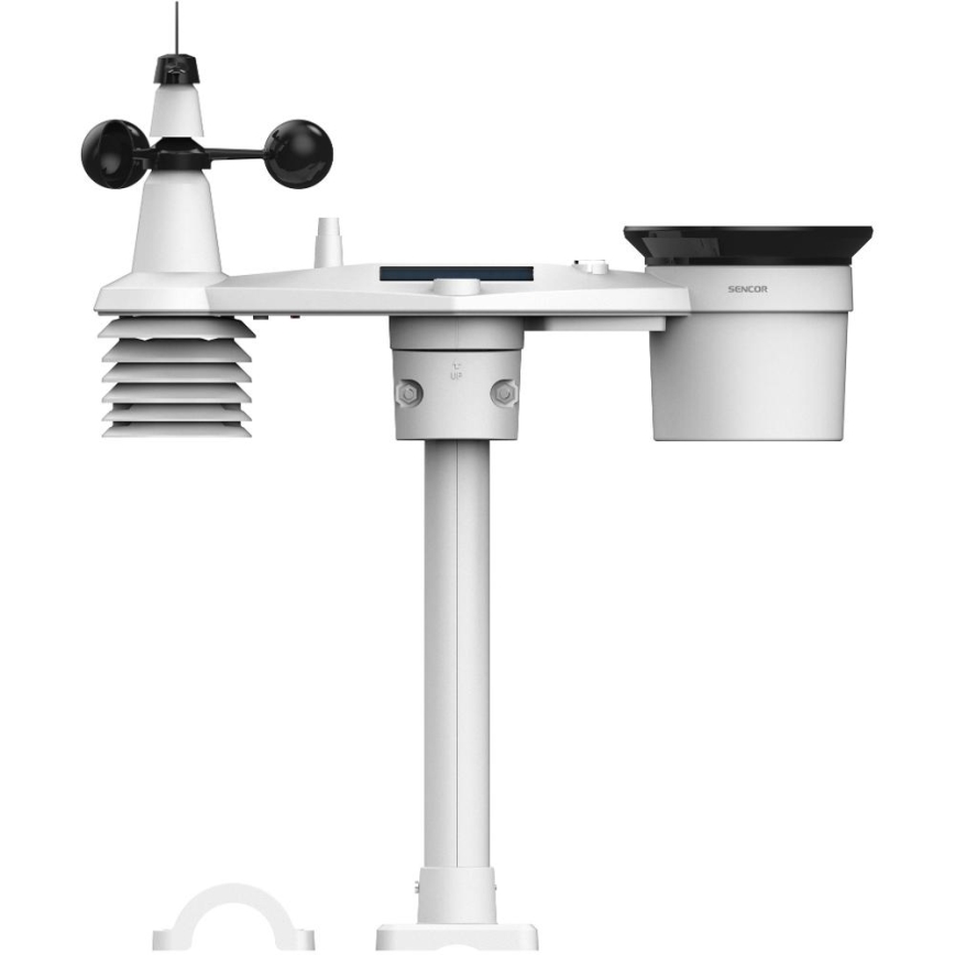 Sencor - Професійна метеостанція з кольоровим LCD-дисплеєм 5V 1xCR2032 + 3xAA + 2xAA Wi-Fi Tuya