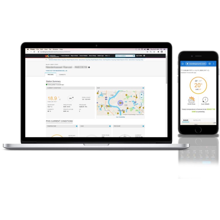 Sencor - Професійна метеостанція з кольоровим РК-дисплеєм 1xCR2032 Wi-Fi Tuya