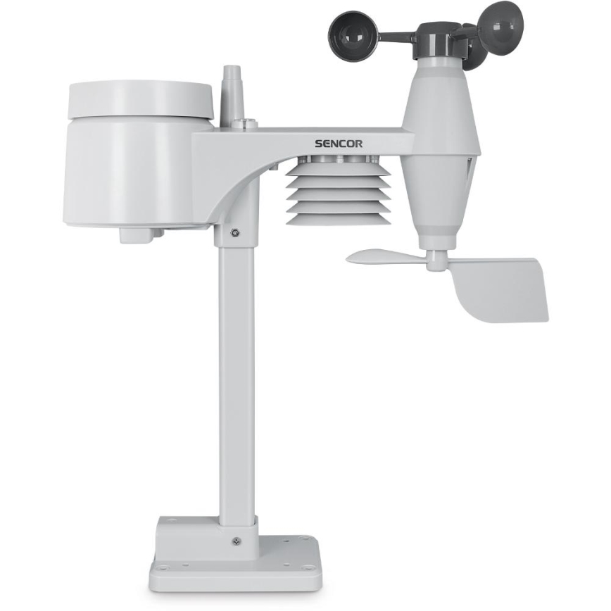 Sencor - Професійна метеостанція з кольоровим РК-дисплеєм 5V/1xCR2032 + 3xAA