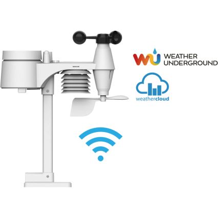 Sencor - Професійна метеостанція з кольоровим РК-дисплеєм 5V/1xCR2032 + 3xAA Wi-Fi