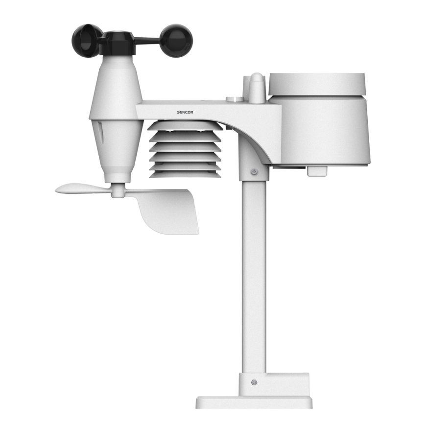 Sencor - Професійна метеостанція з кольоровим РК-дисплеєм 5V/1xCR2032 + 3xAA Wi-Fi