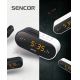 Sencor - Радіобудильник з РК-дисплеєм та проектором 5W/230V чорний