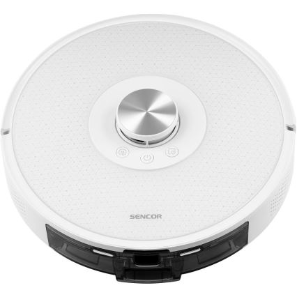 Sencor - Робот-пылесос 2-в-1 с функцией влажной уборки, 50 Вт/5000 мА·ч, Wi-Fi, белый + пульт дистанционного управления