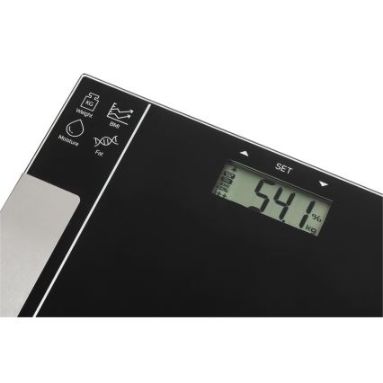 Sencor - Розумні підлогові фітнес-ваги 1xCR2032 чорний