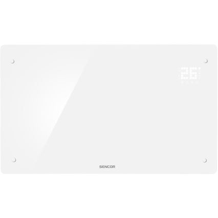 Sencor - Розумний електричний обігрівач/конвектор 2000 Вт/230 В IP24 Wi-Fi білий + пульт дистанційного керування