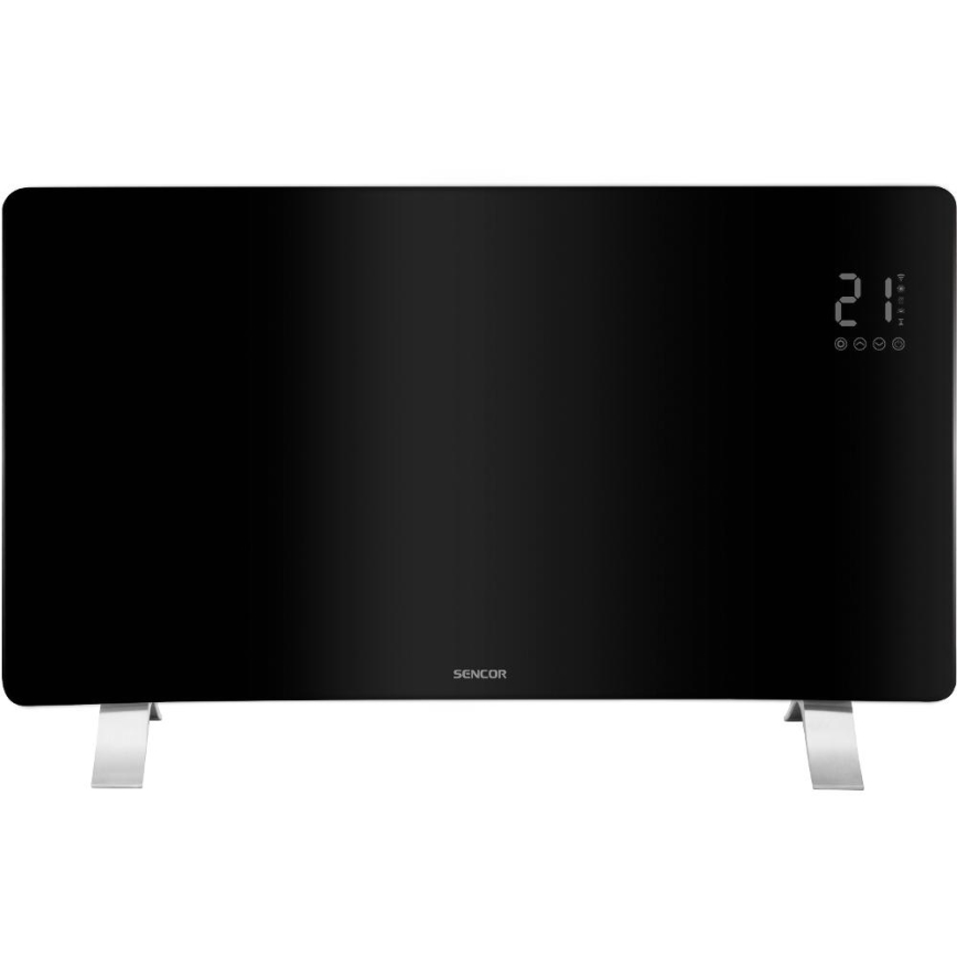 Sencor - Розумний електричний обігрівач/конвектор 1200/2400 Вт/230 В IP24 Wi‑Fi чорний